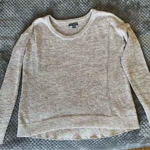 American eagle silver/pink/grey sweater